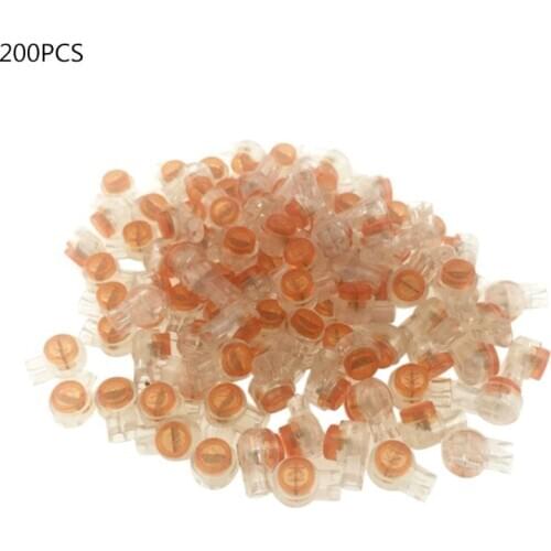 200pcs Wire Line UY2 K1 Terminal Block Connectors Scotchlok 0.4-0.7mm Butt or Telephone Cable No Grease wholesale