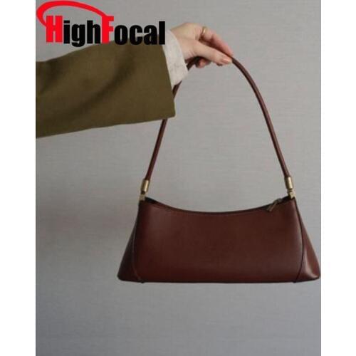 Korean Brand Vintage Leather Handbag Shoulder Bag Women Handbag Designer Bags Women Purses Solid Dress Baguette Clutch Bag