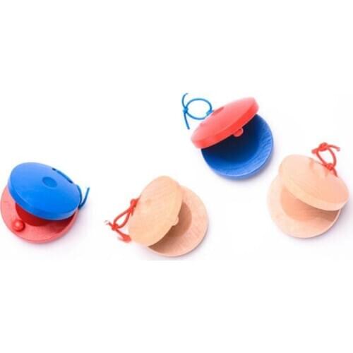 Creative Wooden Kindergarten Castanets Musical Music Round Dance Board Baby Toys Children Instruments Percussion