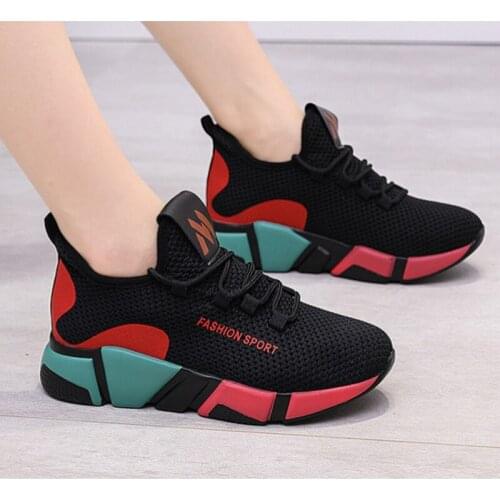 2021 Women Mesh Breathable Vulcanized Shoes New Women Casual Shoes Lace Up Soft Shallow Sneakers Cozy Footwear Chaussures Femme