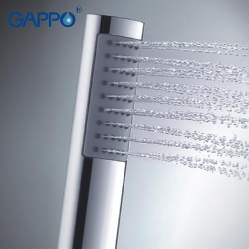 Gappo 1Pc Top Quality A Way Round hand shower heads bathroom accessoriess ABS in chrome Plated water saving shower head G02