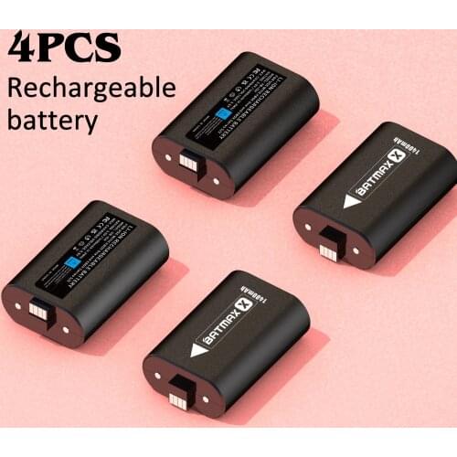 4Pcs 1400mAh XBox Rechargeable Li-ion Battery for Xbox One Xbox One S Xbox One X Xbox One Elite Wireless Controller