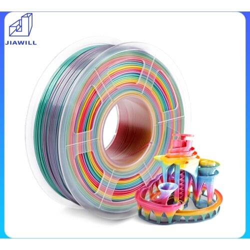 Rainbow PLA Filament 3D Printer For FDM 3D Printer 1kg 1.75mm Printing Materials Non-toxic Free Shipping