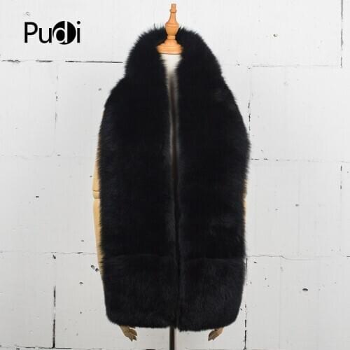 Aorice SF776 New Fashion Ladys Genuine Fox Fur Scarf Girls Winter Long Style Warm Comfortable Fox Fur Scarf