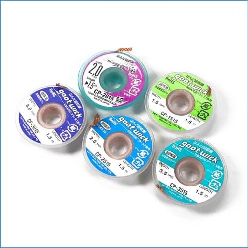 10Pcs Original Goot Wick Soldering Wick Wire Remover BGA Solder Desoldering Sucker Repair Tool CP1515 CP2015 CP2515 3015 CP3515