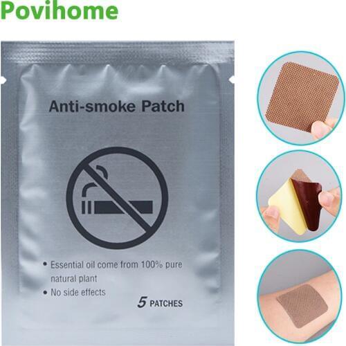 5pcs 100% Natural Ingredient Anti Smoke Patch Stop Quit Smoking Cessation Chinese Herbal Medical Plaster Health Care C1644