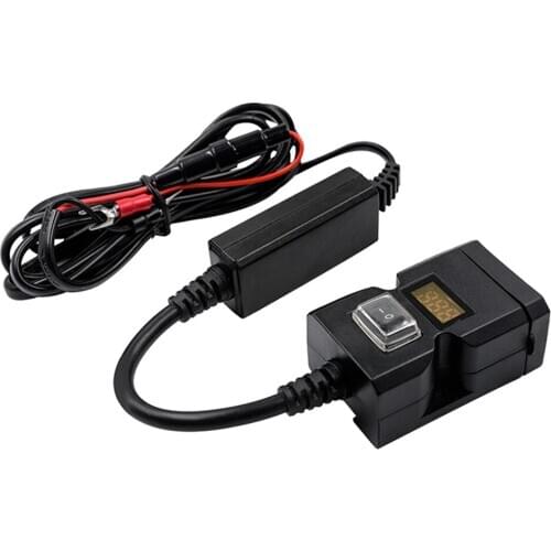 Practical Dual USB QC3.0 Fast Charger with 9V-32V Voltmeter Quick Charger for 9-32V Motorcycle Auto Use for DC 12V Cars