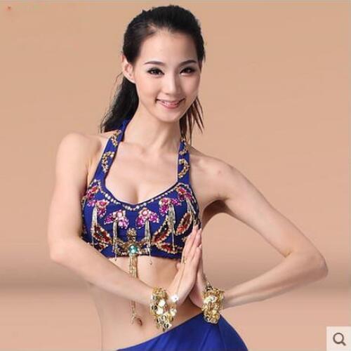 Belly dance costumes senior sexy embroidery beads belly dance bra top for women belly dance top