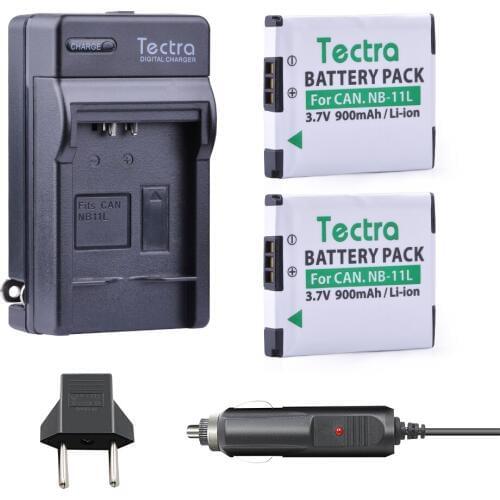 Tectra (2pack)NB-11L NB11L Camera BATTERY+Digital Charger For Canon A2600 A3500 A4000IS IXUS 125 132 140 240 245 265 155