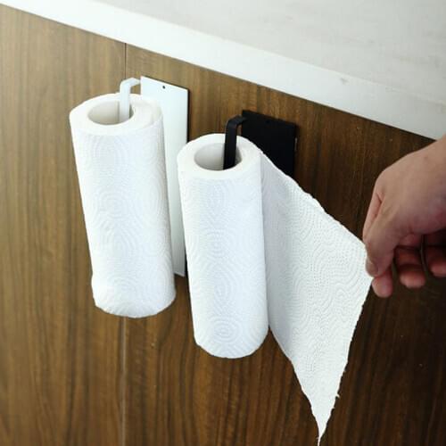 Bathroom Toilet Roll Paper Holder Hanging Organizer Iron Tissue Towel Shelf Kitchen Storage Rack Door Kitchen Accessories