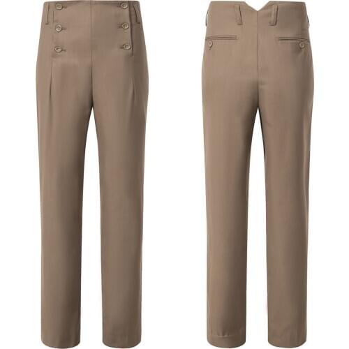 Ykk039 New Straight Retro Formal Trousers Mens Business Casual Suit Pants