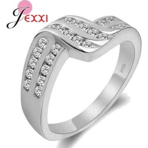 Top Vendor AAA Cubic Zircon 925 Sterling Silver Rings For Women Rose Gold Color Engagement Knuckle Finger Ring Romantic Jewelry