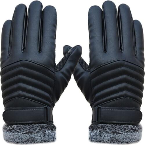 Winter Gloves Mens Gloves Anti Slip Men Thermal Winter Sports Leather Touch Screen Gloves L501003