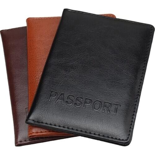 Zoukane Solid color simple letters PU Leather Passoport Cover Case Holder Wallet Travel Accessories Passport Cover ZSPC62