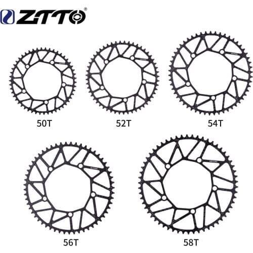 ZTTO 130mm BCD Round Narrow Wide Integrated BMX Bicycle Single Speed Chain ring wheel Aluminum Folding Bike Chainring Chainwheel