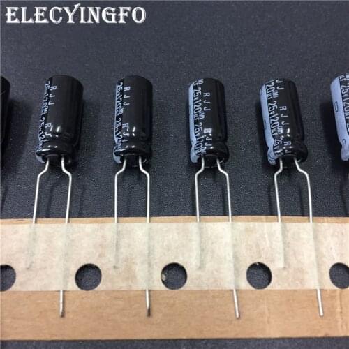10Pcs/100Pcs 120uF 25V120UF Japan ELNA RJJ Series 6.3x15mm Low Impedance High Reliability 25V120uF Audio Capacitor