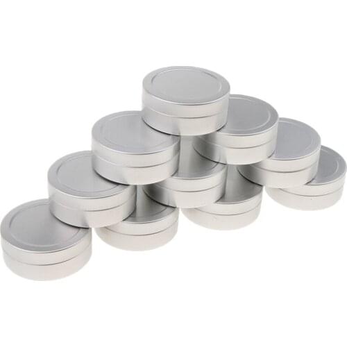 10pcs 25g Aluminium Empty Cosmetic Pot Jar Tin Container Box with Screw Lid