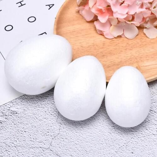 10PCS 8/9/10CM Modelling Polystyrene Styrofoam Foam Egg Ball For DIY Christmas Day Or Easter Day Decoration DIY White Craft