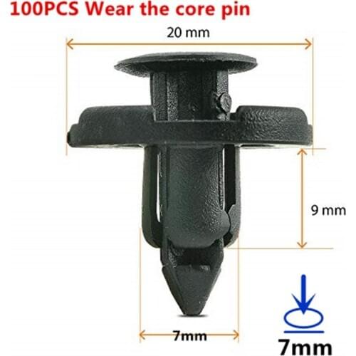 100 Pieces Car Push-type Pin Rivet Trim Clip Panel Moulding Assortment