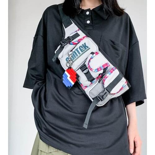 2021 Fashion Chest Bag Men Women Street Fanny Waist Bag Nylon Casual Chest Bum Belt Pack Sports Zipper Shoulder Crossbody Pouch