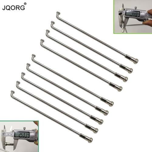 25 Pieces One Lot 7 Gauge Diameter 4.5mm 304 Stainless Steel Material Round Body Sliver Color Motorcycle Spokes For Racing