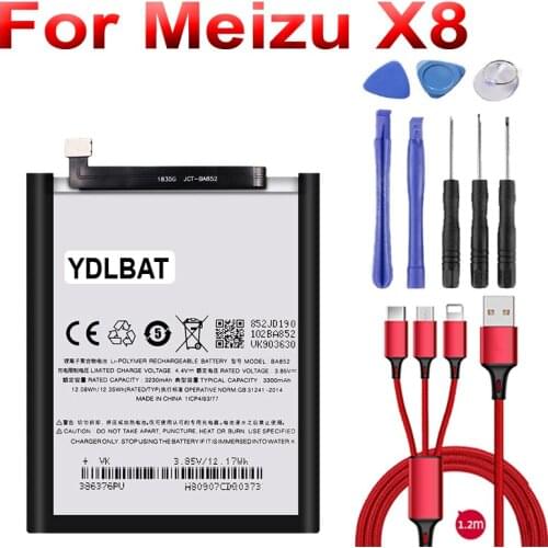 3300mAh BA852 Battery For Meizu X8 Mobile Phone batteries+Free tools