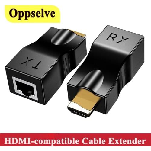 HDMI-compatible Cable Extender Adapter HD Ethernet Cable Lan Network Connector HDMI-compatible to RJ45 Adapter For Projector