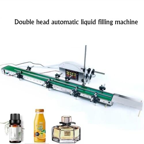 2 head automatic liquid filling machine assembly line wine spray mineral water alcohol bottle quantitative filling machine
