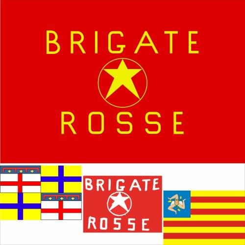Italy Party Brigate Rosse Flag 3X5FT 90X150CM 100D Polyester Sicilian Independentism Banner