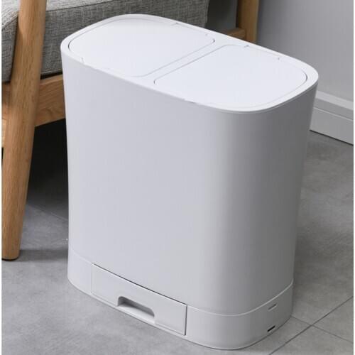 Large Three Layers Garbage Trash Cans Kitchen Storage Vertical Waste Sorting Bins with Wheel Garbage Bag Holder Recyclable