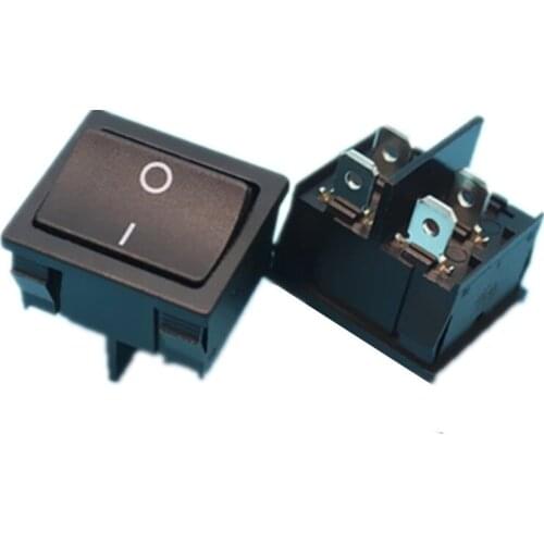 Black 4 Pins High Quality Rocker Toggle Switch Copper Reset switch 100pcs