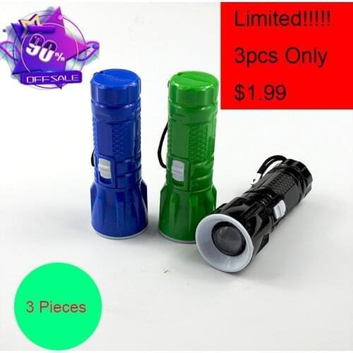 D9 Led Telescopic Zoom Flashlight Camping Outside Home Kids Gift Toy Night Light LED Tactial Flashlight Torch Lamp