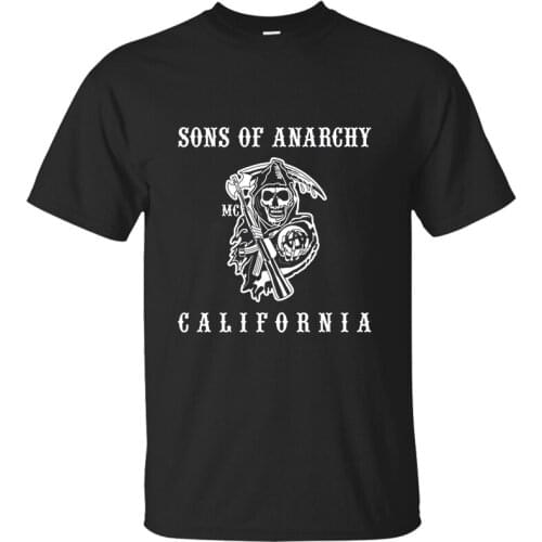 Sons of Anarchy California Style Graphic Printed T-Shirt. Summer Cotton O-Neck Short Sleeve Mens T Shirt New S-3XL