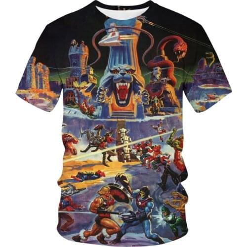 Masters of The Universe 3D Print T-Shirts Men Women Fashion Streetwear O-Neck T Shirt Anime Harajuku Kids Tees Tops Boy Clothing