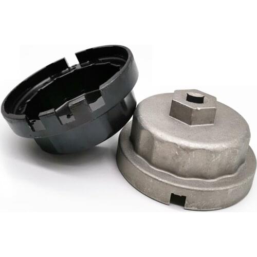 Oil Filter Cap Removal Tool Aluminum Cup Wrench 64mm 14 Flute For Toyota Prius Corolla Rav4 Auris