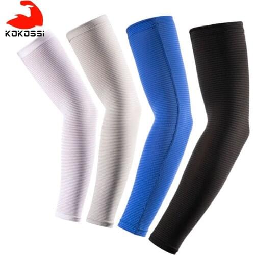 KoKossi 1 Pair Ice Silk Sleeves Perspiration Breathable Comfortable Skin Friendly High Stretch Fabric Anti Ultraviloet Fabric