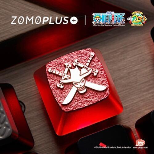 Key cap ONE PIECE mechanical keyboard keycap personality design,ONE PIECE Dracule Mihawk Cherry MX axis aluminum alloy keycaps