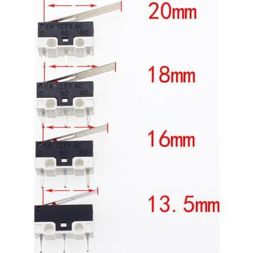 20PCS/Lot Micro Switch Push Button Switch 3 Pin 1A 125V AC Mini Light Touch Switch for Mouse