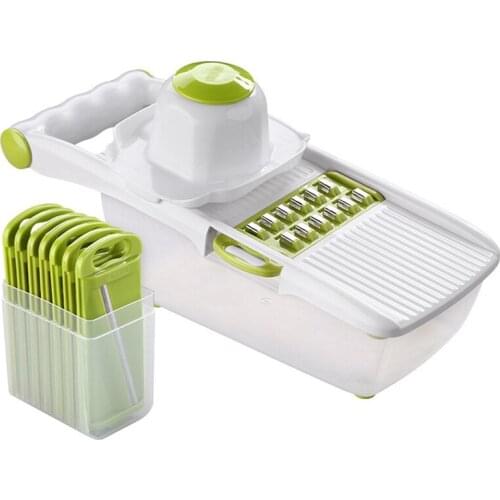Multifunctional Slicer Vegetable Cutter with Stainless Steel Blade Potato Carrot Grater Kitchen Tool Manual Dicer