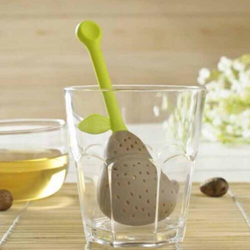 Fashion Hot Silicone Pear Design Tea Leaf Strainer Herbal Spice Infuser Teacup Teapot Filter
