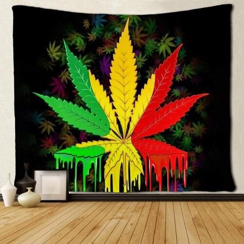 Reggae Rasta Leaf Weed Tapestries Wall Hanging