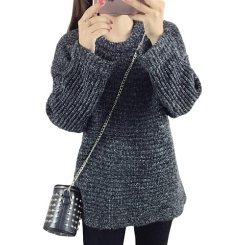 2021 New Korean Round Neck Sweater Women Loose long-sleeved Pullover Mohair Knit Shirt Jumper Sweaters Clothing Vestidos MMY470