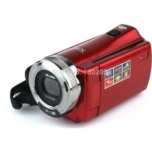 Red Portable High Definition Digital Video Camera Camcorder 16 Mega Pixel 720P HD 2.7 inch TFT LCD Screen 16XDigital Zoom