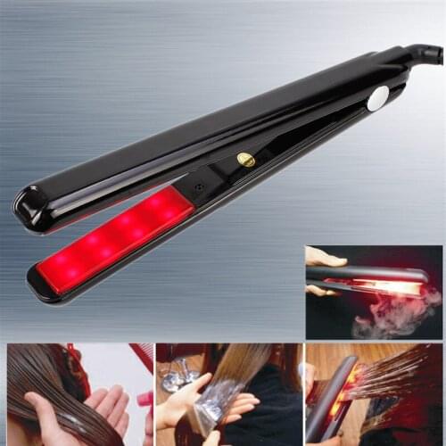 Professional Ultrasonic Infrared Hair Care Iron Recovers Damaged Tool LCD Display Hair Treatment Styler Cold Iron Straightener