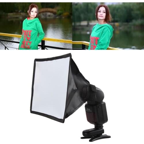 Flash Diffuser Reflector Softbox Professional Mini Photo Diffuser Round Square Soft Light Box for Canon Nikon Sony Camera