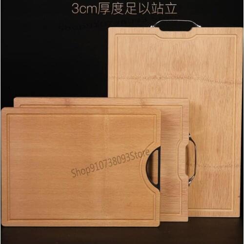 Chopping Board, Whole Bamboo Chopping Board, Thickened Mould Proof Large Kitchen Household Chopping Board, Rolling Su