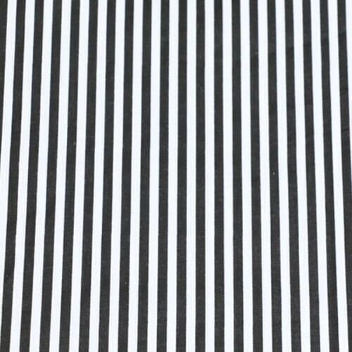 100% cotton twill cloth geometric simple black and white stripe fabric for DIY crib bedding cushions home decor handwork tissue