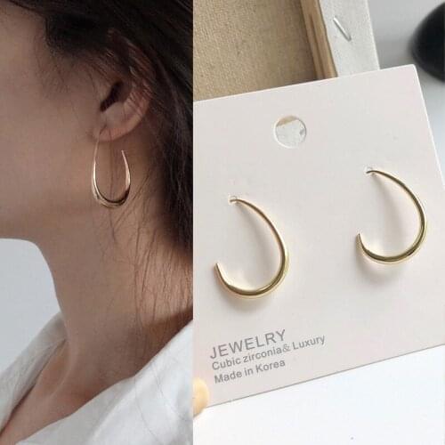 Simple Water Drop Hoop Earrings For Women Girls Classic Elegant Korean Fashion Earring Hoops Wedding Party Fashion Jewelry