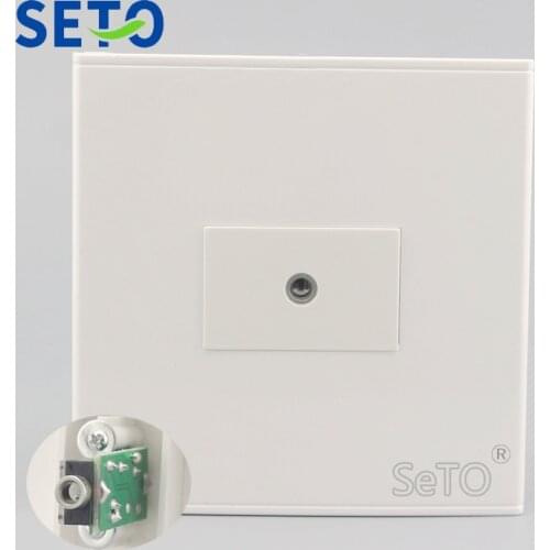 SeTo 86 Type Single Port 3.5mm Audio Earphone Connector Wall Plate Socket Keystone Faceplate