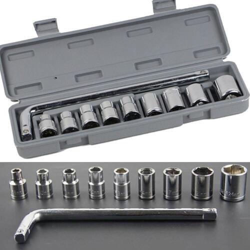 10Pcs Steel L Shaped Wrench Socket Sleeve Car Maintenance Auto Repair Tools Set